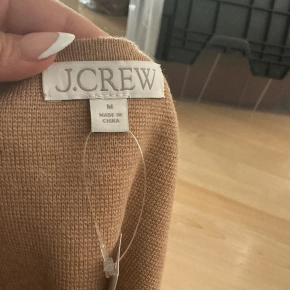 J. Crew Juliette collarless sweater-blazer Size M in heather khaki - Picture 6 of 8